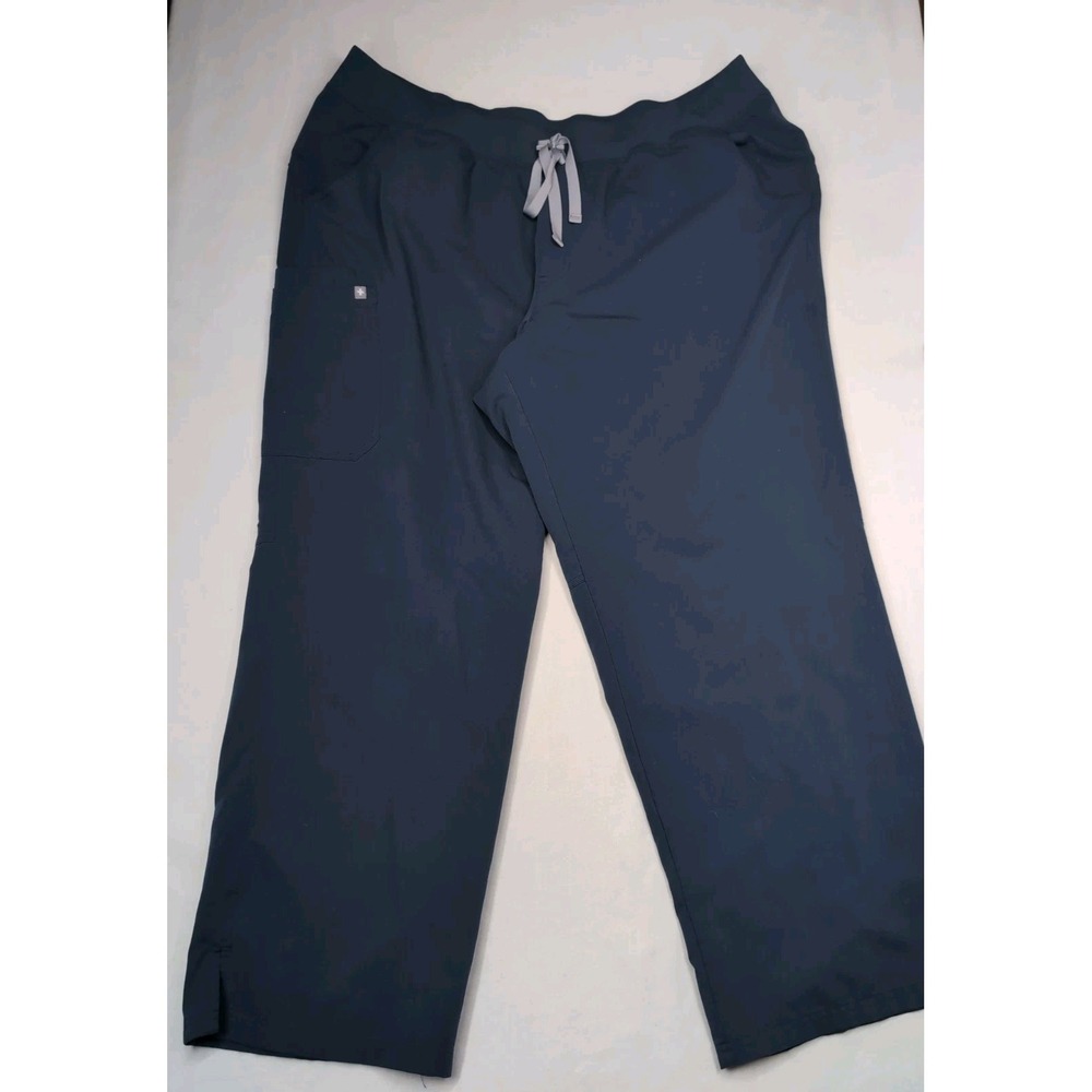 FIGS Women's 4XL Kade Navy PO 6665 Cargo Scrub Pants Straight Leg Tech Collect